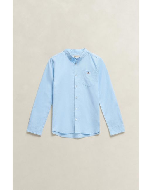 Gant Blue Teens Teen Boys Linen Blend Shirt for men