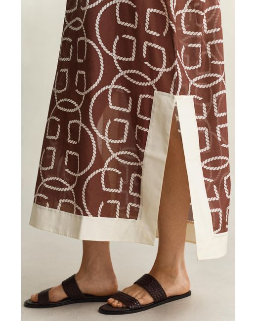 Gant Natural Monogram Cotton Silk Caftan