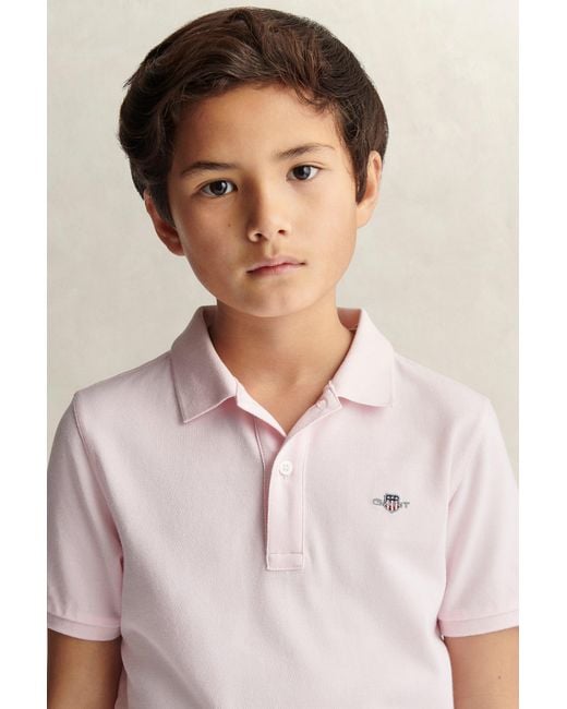 Gant Natural Teens Shield Piqué Polo Shirt Light