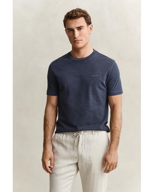 Gant Blue Washed T-Shirt Evening for men
