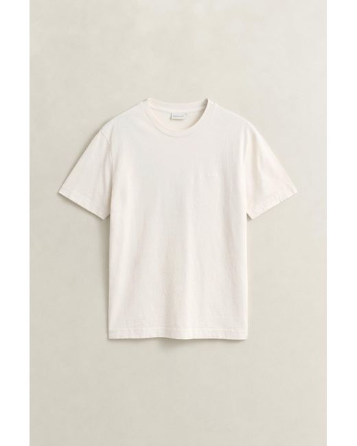 Gant Blue Washed T-Shirt Cream for men