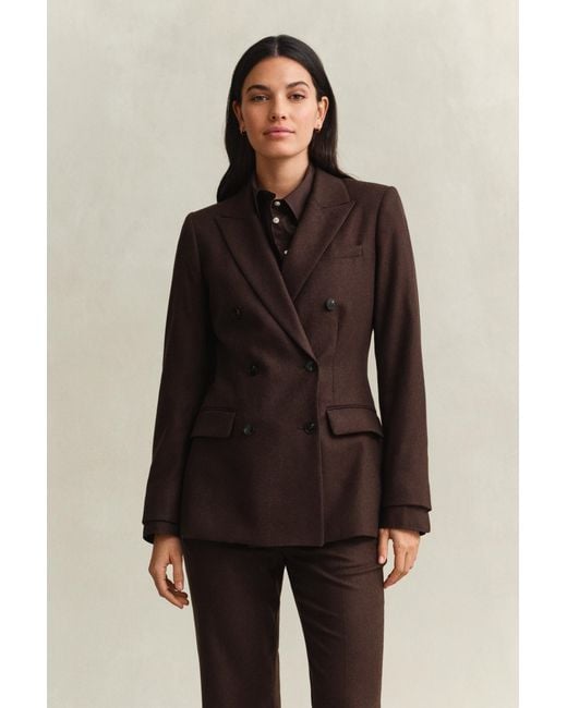 Gant Brown Flannel Blazer Deep