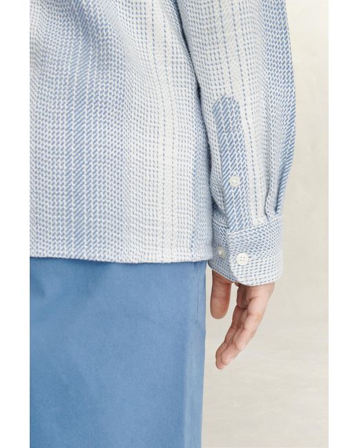 Gant Blue Teens Teen Boys Checked Overshirt for men
