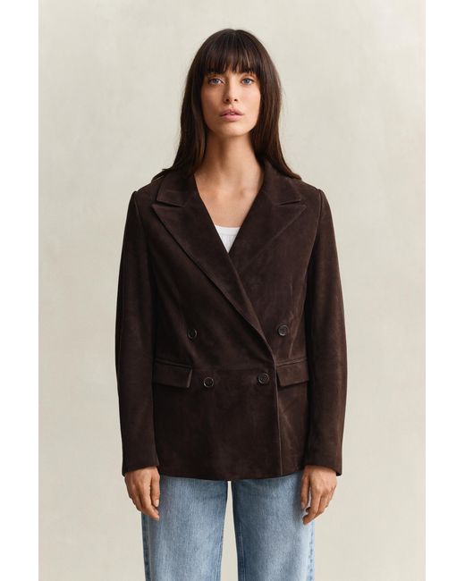 Gant Black Suede Club Blazer Deep