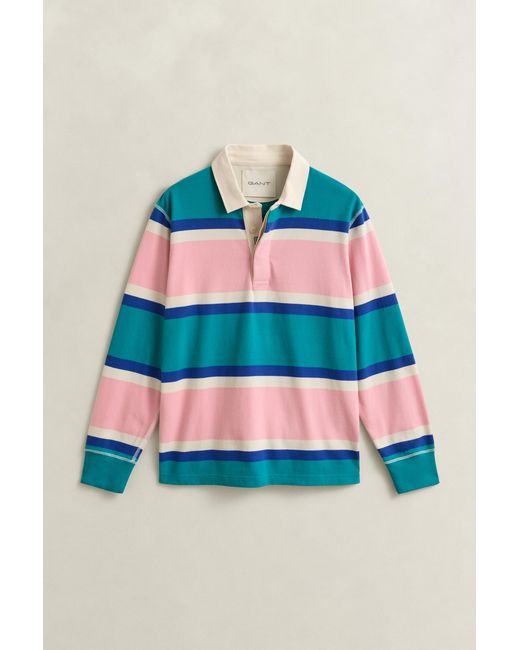 Gant Blue Block Striped Rugger for men