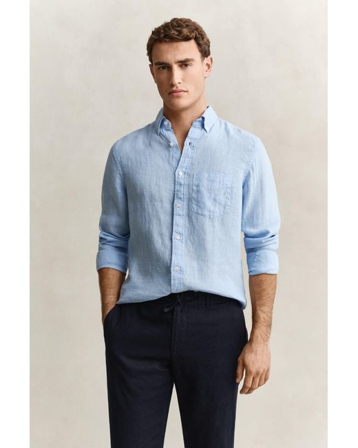 Gant Blue Linen Shirt for men