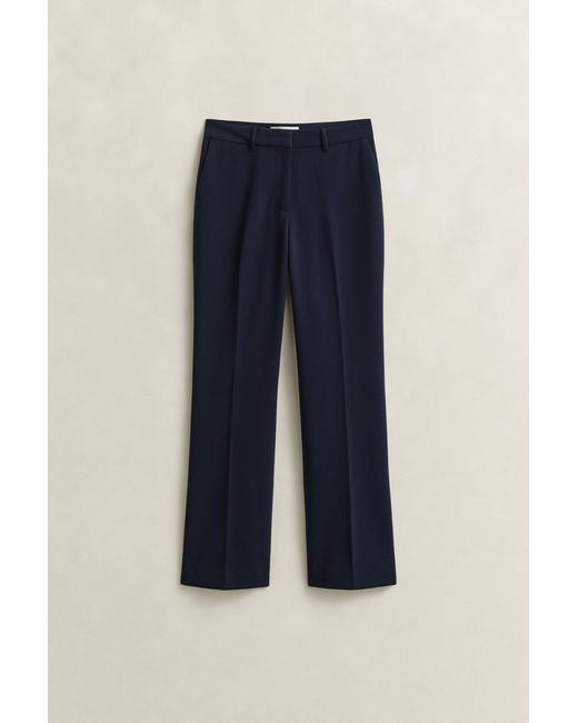 Gant Blue Slim Fit Flared Slacks