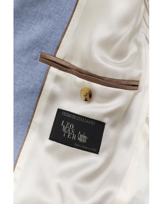 Gant Blue Linen Blend Suit Jacket for men