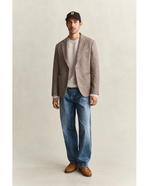 Gant Natural Wool Silk Jersey Blazer for men
