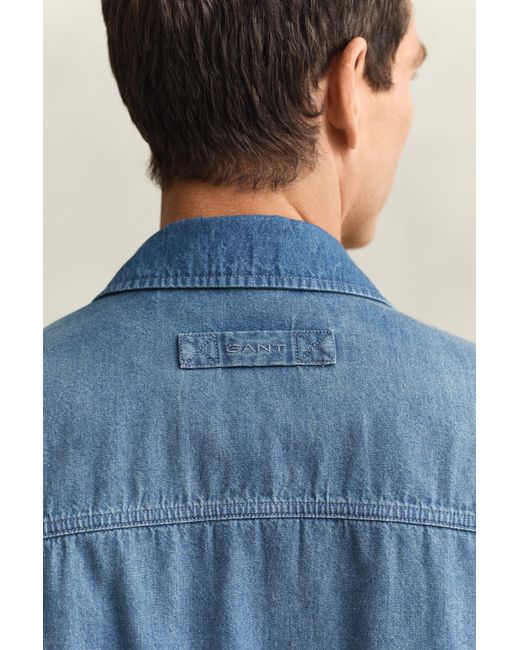 Gant Blue Windcheater Jacket Semi for men