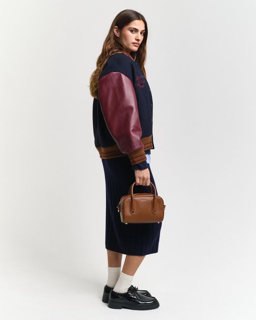 Gant Red Iconic Mini Leather Bag