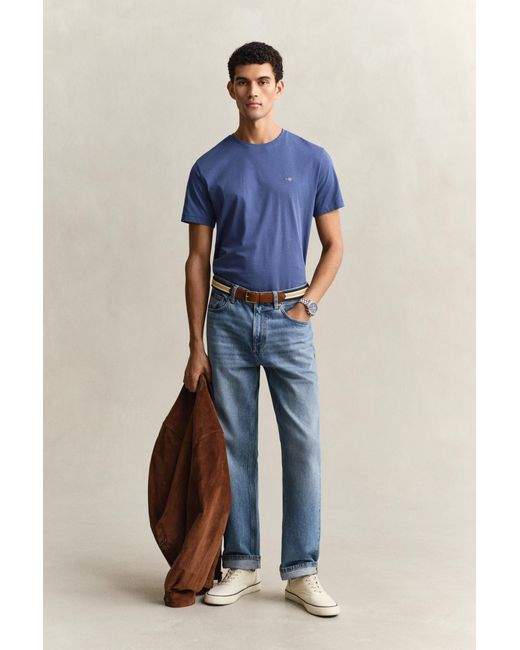 Gant Blue Regular Fit Shield T-Shirt for men