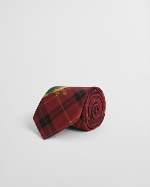 Gant Red Checked Duck Print Tie for men