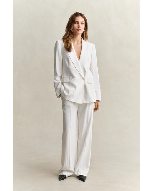 Gant Natural Tailored Crepe Pants