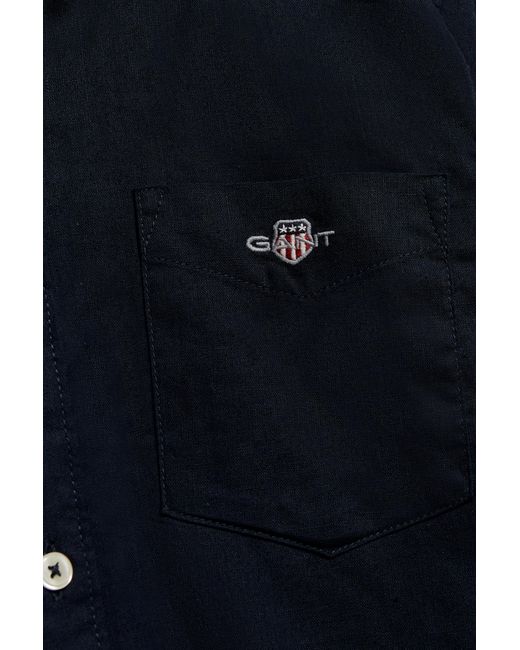 Gant Blue Teens Teen Boys Linen Blend Shirt Evening for men