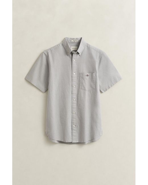 Gant Natural Classic Oxford Short Sleeve Shirt for men