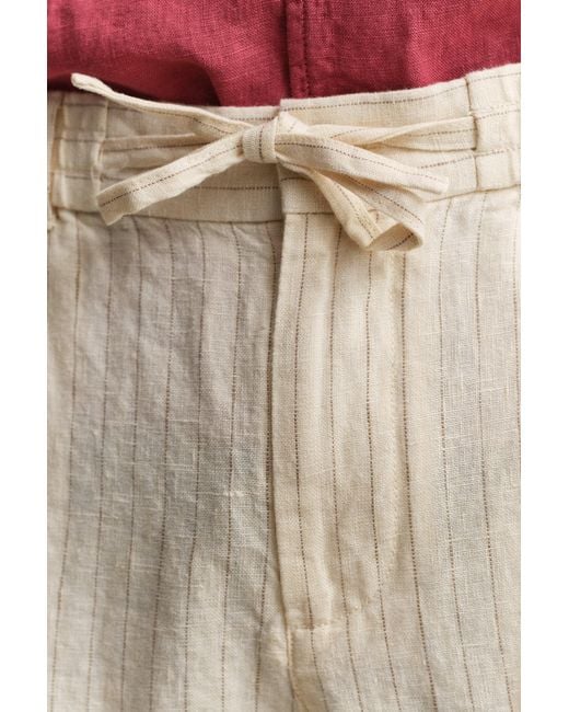 Gant Pink Striped Linen Pants for men