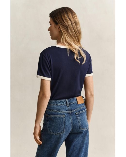 Gant Blue X Yale T-Shirt Classic