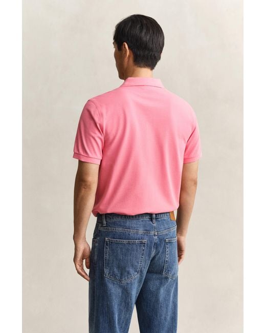 Gant Red Regular Fit Polo Shirt for men