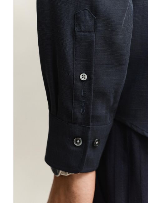 Gant Blue Lyocell Shirt Evening for men