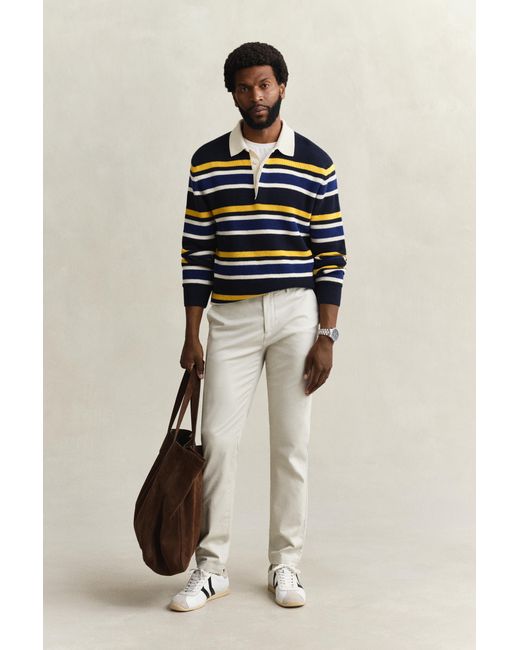 Gant Multicolor Slim Fit Smart Chinos for men