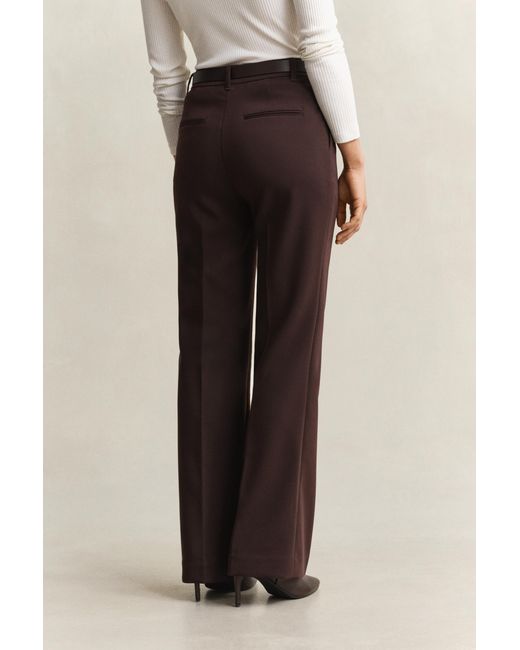 Gant Black Slim Flared Slacks Deep