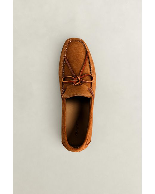 Gant Brown Wilmon Suede Loafers for men