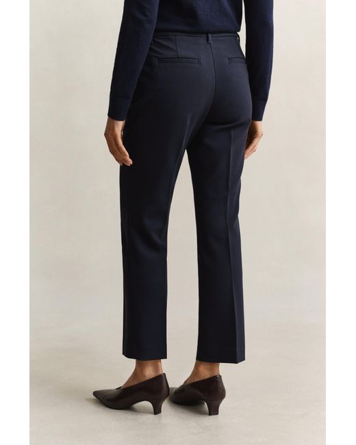 Gant Blue Slim Fit Fluid Slacks