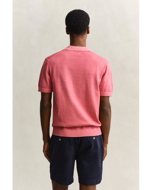 Gant Red Sunfaded Polo Sweater for men