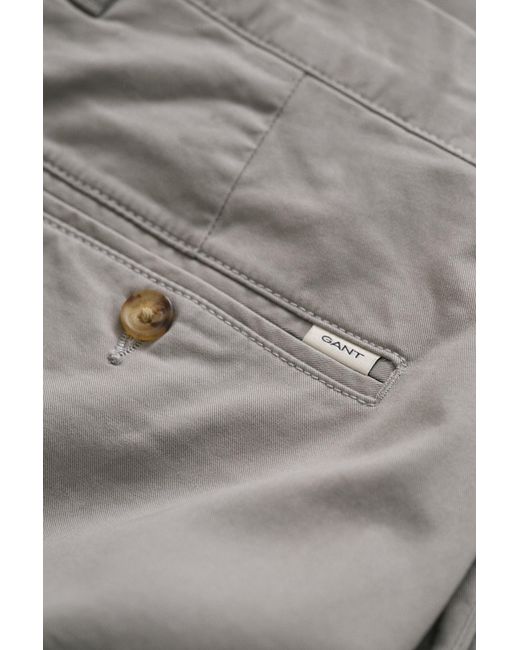 Gant Gray Regular Fit Classic Chinos for men