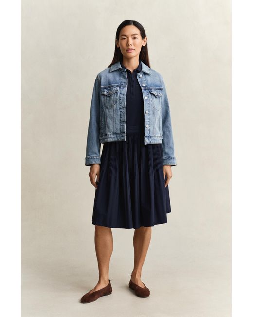 Gant Blue Pleated Skirt Evening