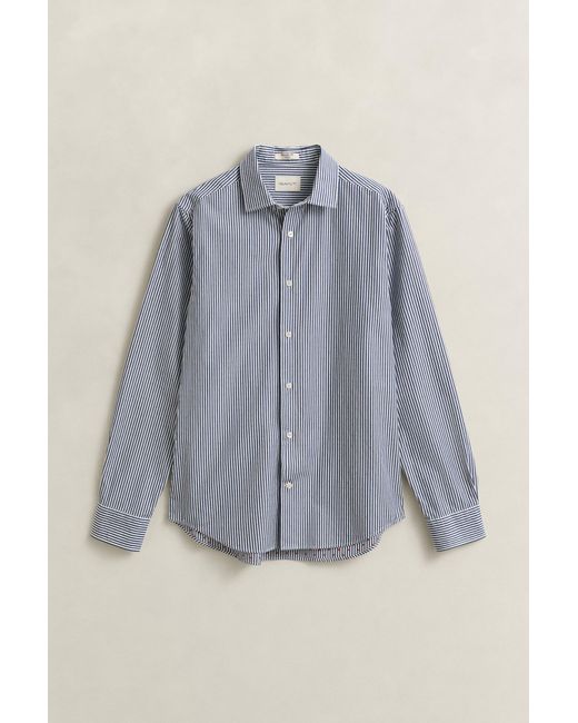Gant Blue Fil Coupé Shirt Rich for men