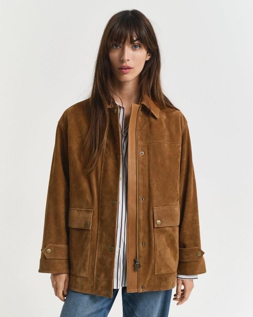 Gant Brown Suede Barn Jacket