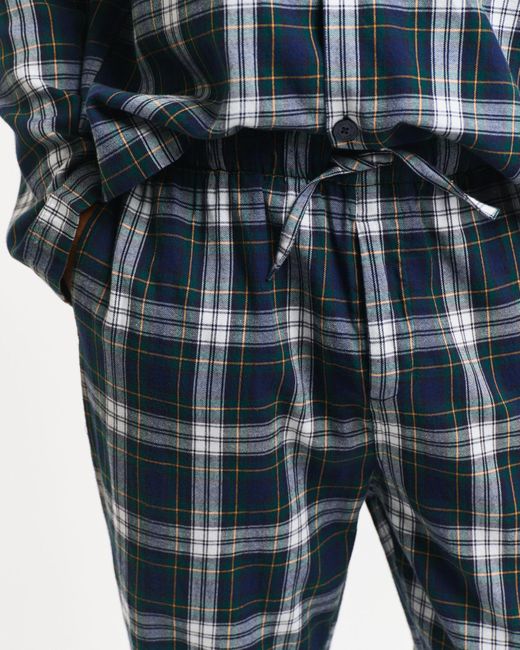 Gant Blue Flannel Pajama Set () for men