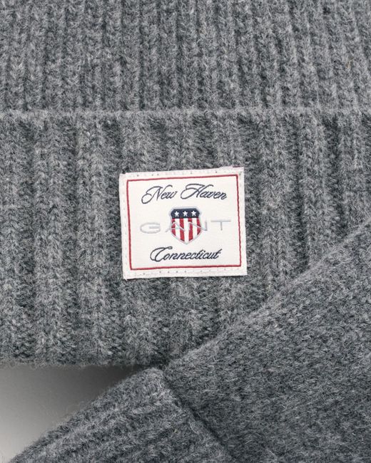 Gant Gray Beanie & Gloves Gift Set () for men