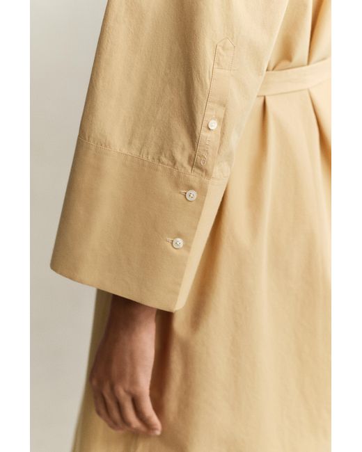 Gant Natural Belted Poplin Shirt Dress