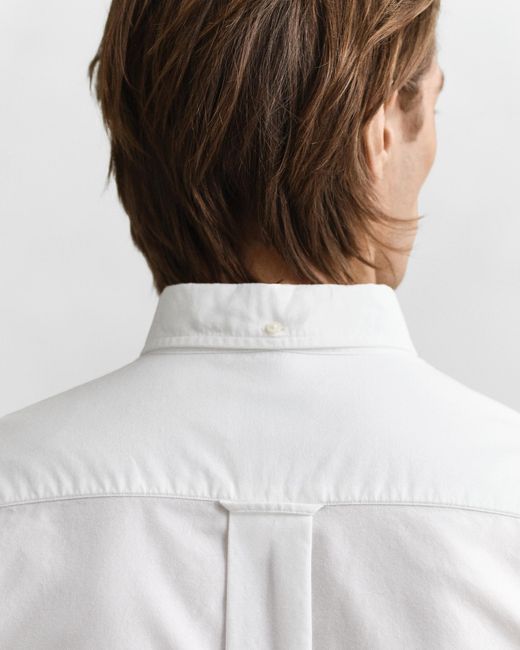 Gant White Regular Fit Classic Oxford Shirt for men