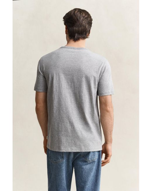 Gant Gray Heather T-Shirt Melange for men