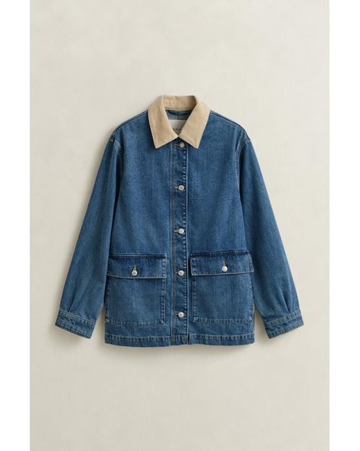 Gant Blue Denim Decker Jacket Mid