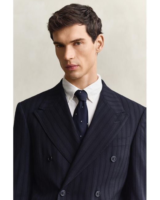 Gant Blue Tonal Pinstripe Suit Jacket Evening for men