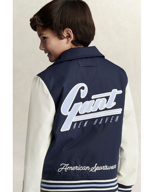 Gant Blue Teens Teen Boys Varsity Jacket Evening for men
