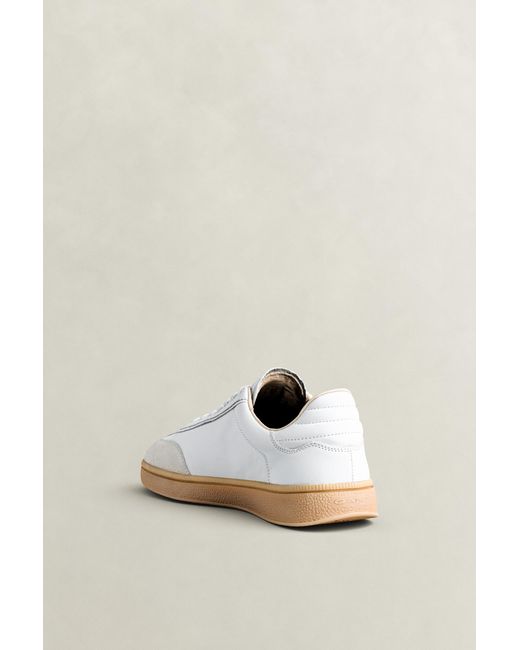 Gant White Cuzmo Leather Sneakers for men