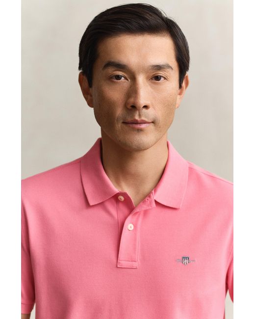 Gant Red Regular Fit Polo Shirt for men