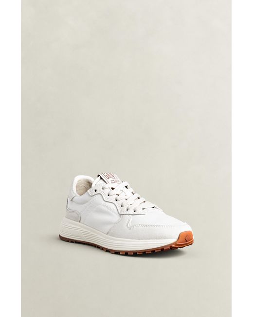 Gant White Beywin Suede Nylon Sneakers