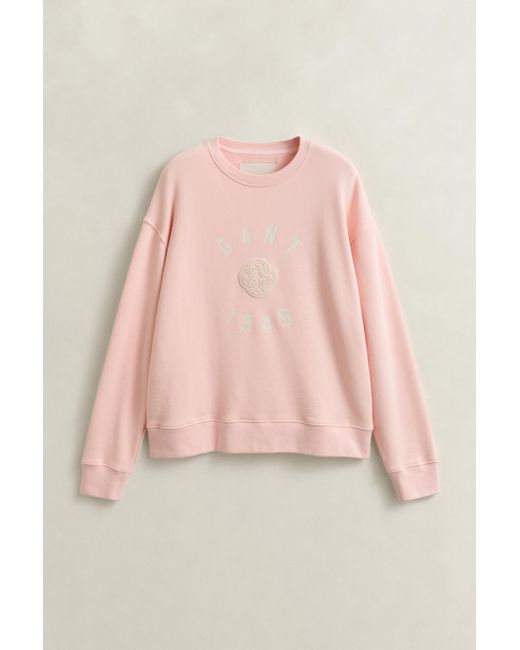 Gant Blue Graphic Crew Neck Sweatshirt