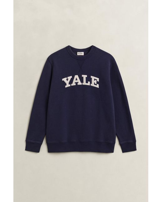 Gant Blue X Yale Crew Neck Sweatshirt Marine for men