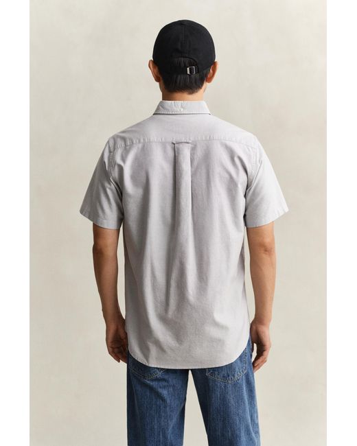Gant Natural Classic Oxford Short Sleeve Shirt for men