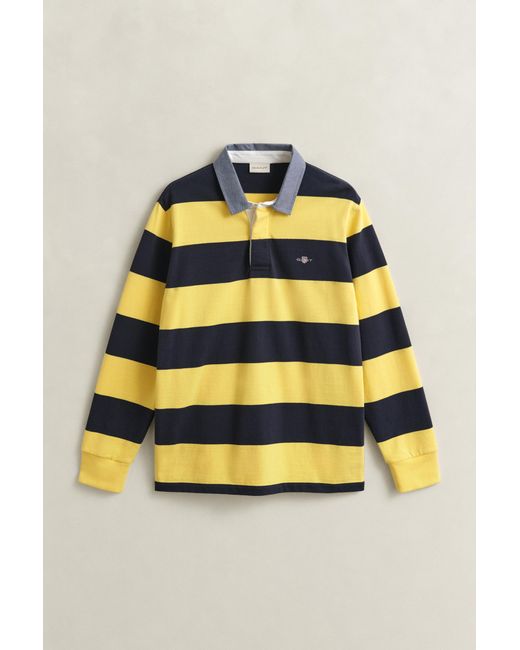 Gant Multicolor Chambray Collar Striped Heavy Rugger for men