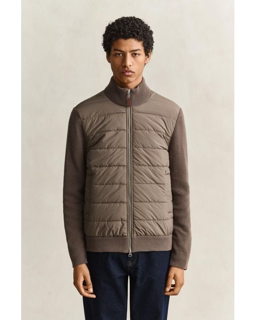 Gant Natural Hybrid Zip Cardigan for men