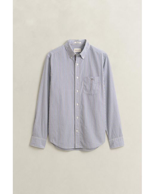 Gant Blue Striped Poplin Shirt for men